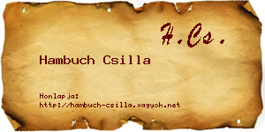 Hambuch Csilla névjegykártya