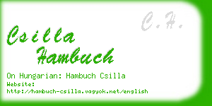 csilla hambuch business card